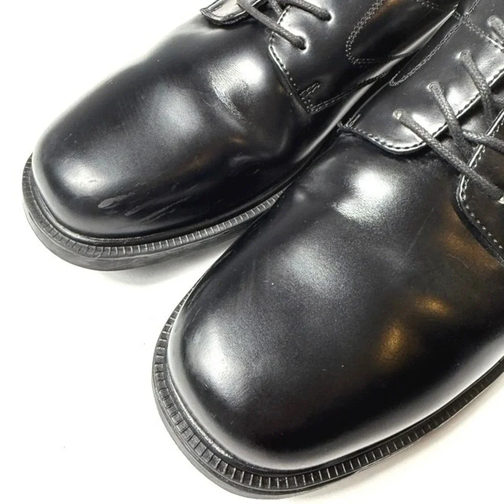 Nunn Bush Mens Black Leather Oxford Dress Shoes 81209-001 Slip Resistant 10.5‎ M